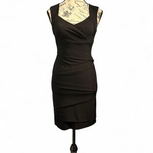 White House Black Market Sleeveless Black Midi Dress